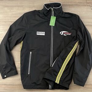 New-Hugo Boss Penske Team Porsche men’s zip up Black Jacket in a Large